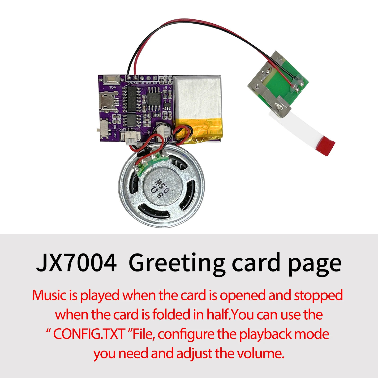 MP3 Music Sound Chips USB Download Greeting Cards Control Playback 4MB/16MB Voice Module for Christmas Birthday Card Toys Gifts