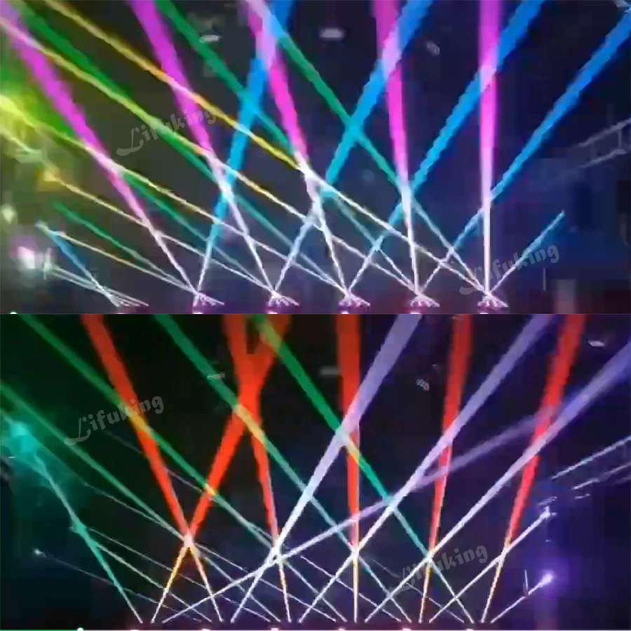 6 個 6 目 RGB 3in1 レーザー移動ヘッドライトフルカラー