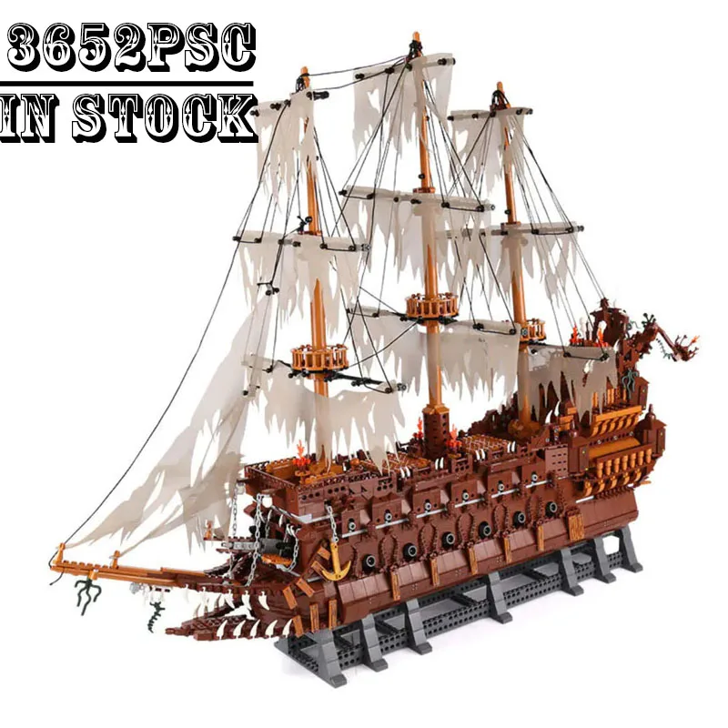 

16016 Flyings The Nether Lands Pirate Ship Pirates of the Boat Building Blocks Bricks Model Educational Toys Kids Christmas Gift