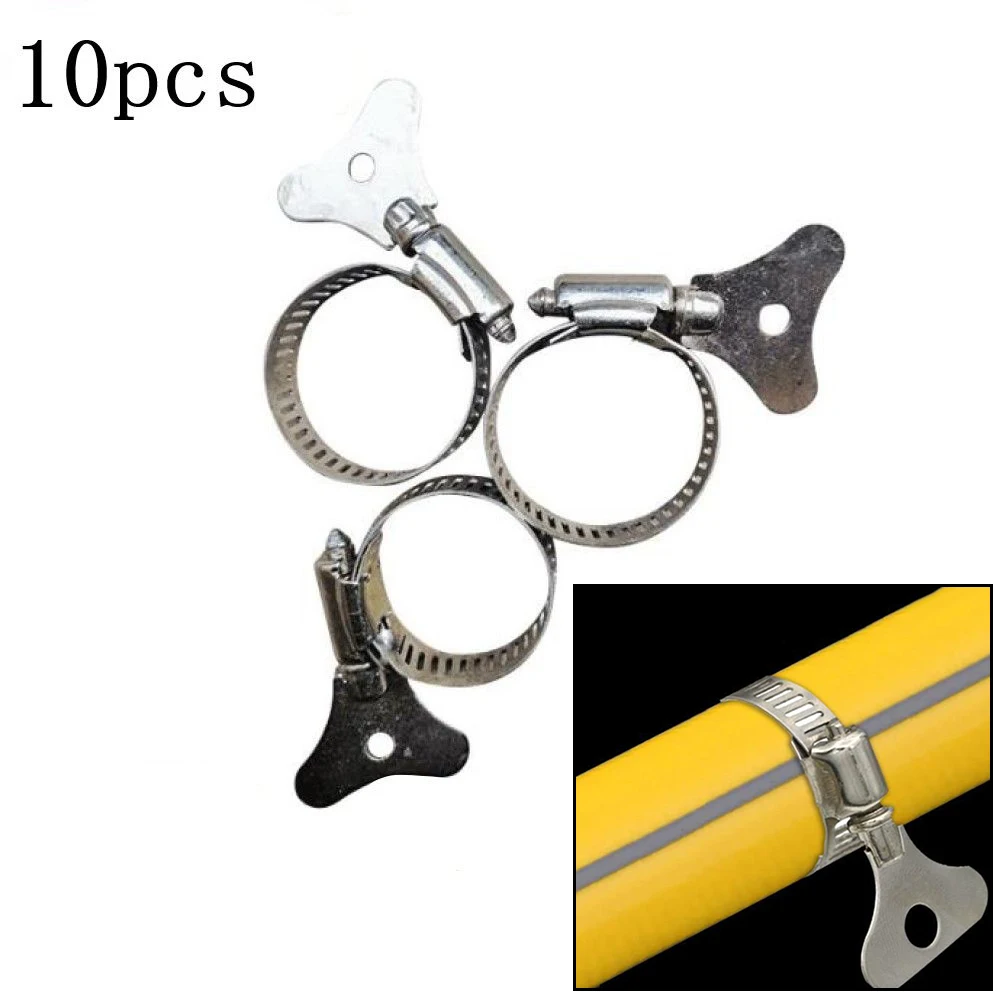 

Indoors&Outdoors Hose Clip Hose Clamp 10PCS Accessories Fitings Replacement Silver Stainless Steel Universal 2022
