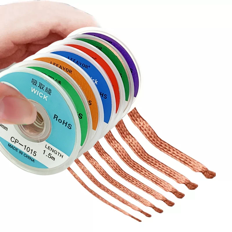 1mm-2.5mm-4mm 1.5M  3M  Desoldering Braid Solder Remover Wick Wire  Welding Tin Sucker Cable Lead Cord Flux Repair Tool AN