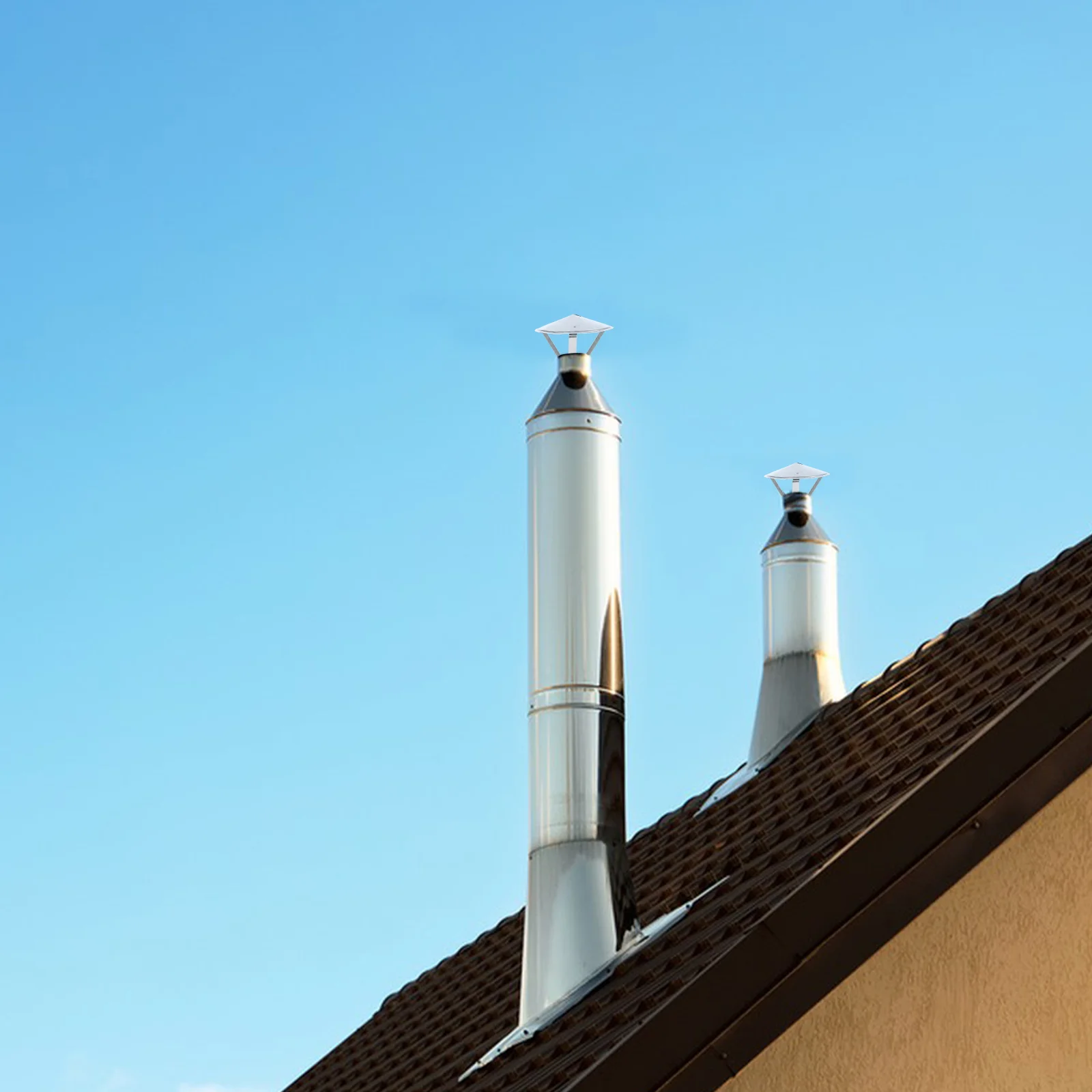 Mushroom Shaped Stainless Steel Roof Rain Cap Ventilation Cover Chimney Duct Smoke Funnel Protector Stove Heating Cooling Vents