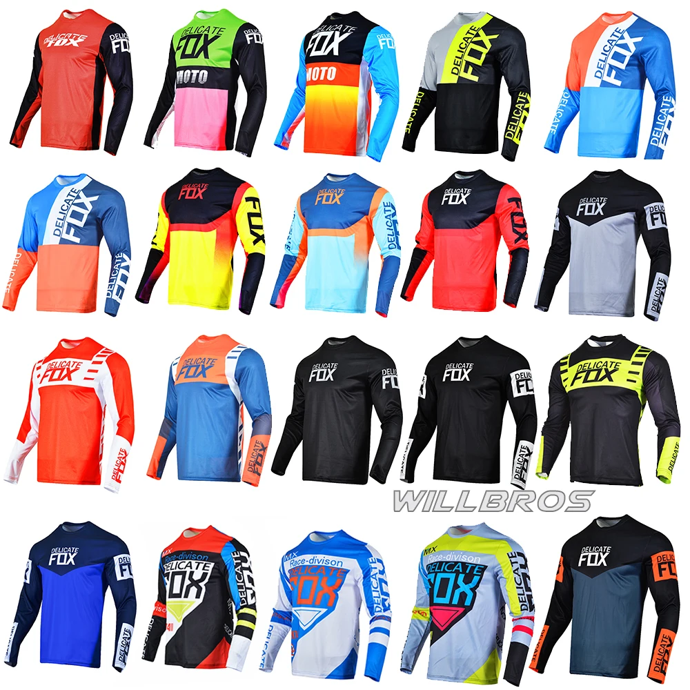 Motocross Jersey Delicate Fox 180 360 Manica Lunga Mx Bmx Dh Dirt Atv Bike Bicycle Moto Summer Mens Cycling T-Shirt