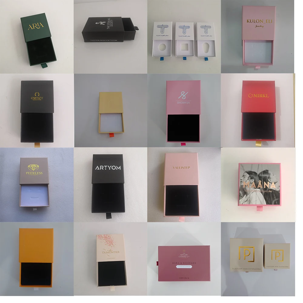 500pcs Custom Luxury Jewelry Packaging Boxes, Sliding Drawer Style Cardboard Gift Box w... - SKU JPB00958 - UGI Packaging