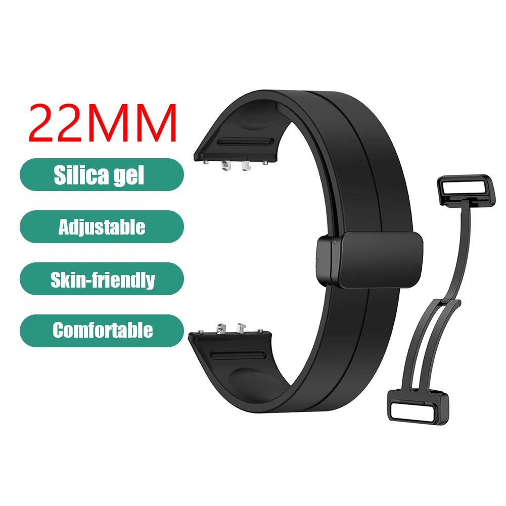 

Ремешок силиконовый для Samsung Galaxy Fit 3, спортивный Регулируемый магнитный складной браслет с застежкой, удобный