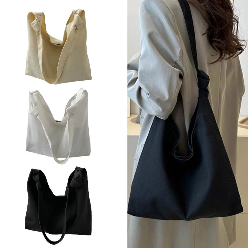 

Shoulder Bag Women Girl Tote Bag Lady Purse Large Capacity Shopping Bag Fashion Underarm Bags Solid Color Armpit Bags