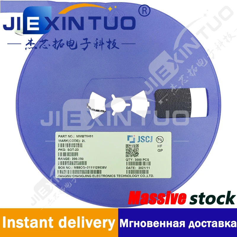 

MMBT5401 2L Original CJ Changdian 2N5401 PNP SMD Transistor SOT-23 (3000pcs/disk)