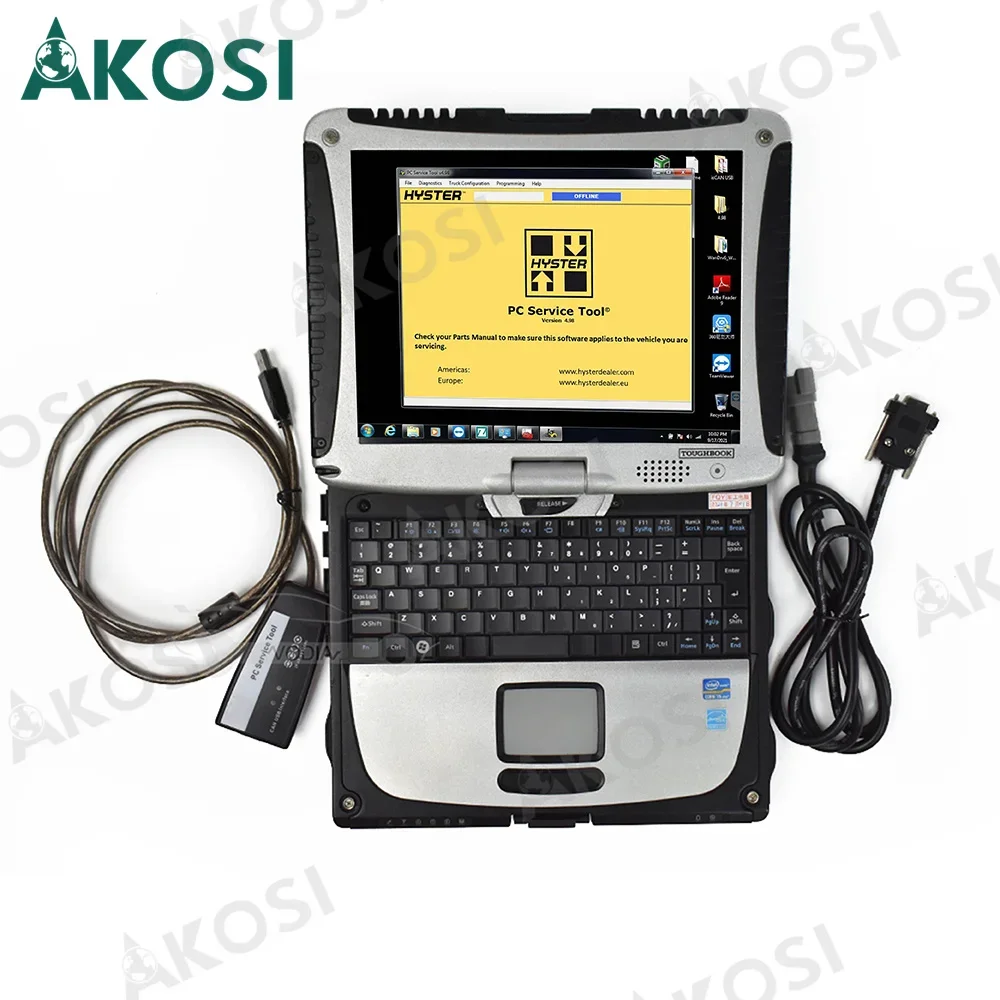V4.98 Per Hyster Yale Scanner Diagnostico Per Carrelli Elevatori Yale Pc Service Tool Ifak Can Usb Interface Tool Con Laptop Cf19