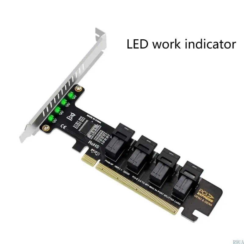 R9UA PCIE4.0 Split Card Stable Sff-8643 Sff-8639 Pcie X16 To Sff-8643 For Expansion Card Portable Mainboard Upgraded