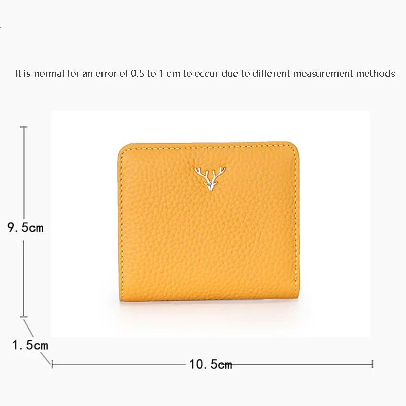 Genuine Leather Designer Wallet Women Short Purse Fashion Card Pocket Money Bag Thin Ladies Luxury Clutch Fold Purses Wallets