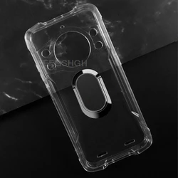 Durable Back Ring Holder Phone Cover - TPU Soft Silicone Case for Cubot KingKong 9 (Clear Tpu A Black)