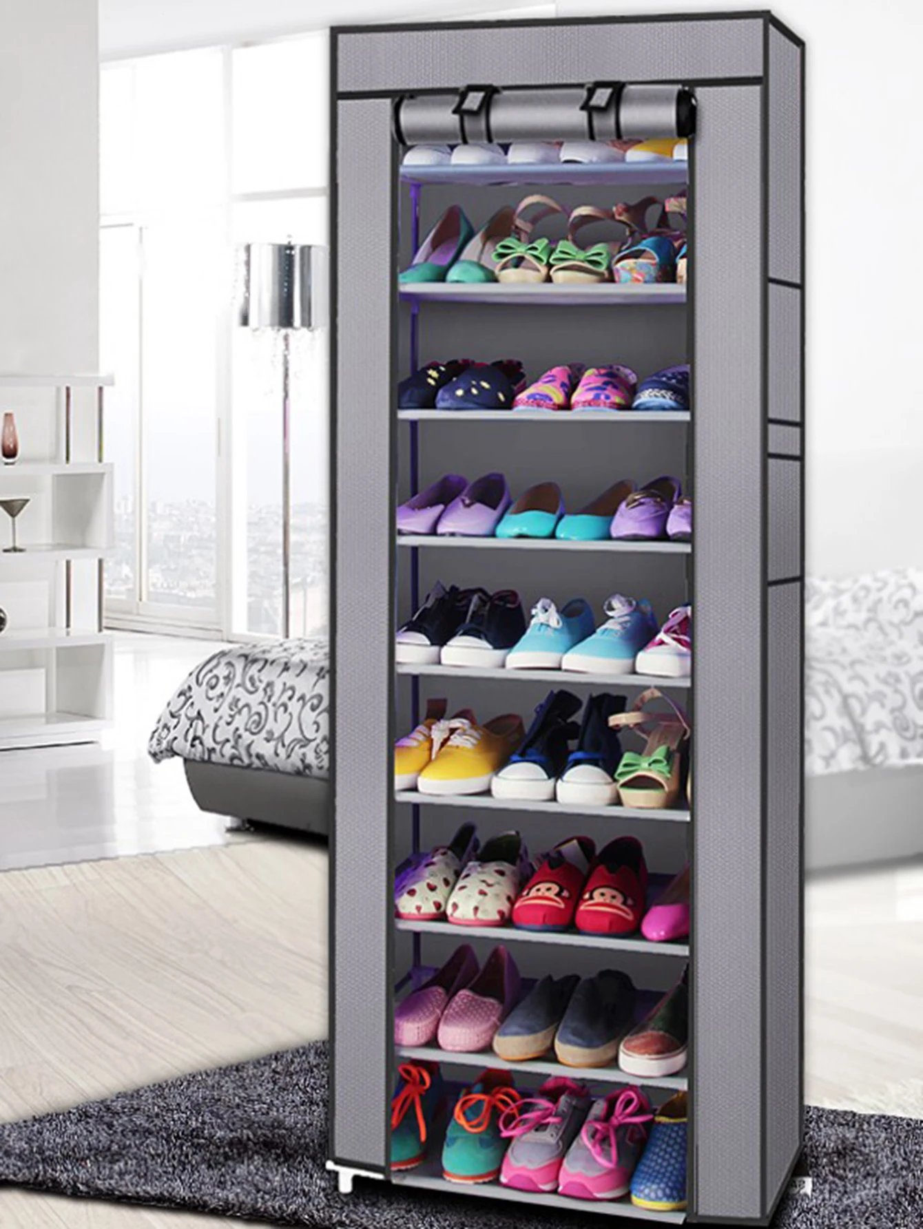 Shoe Cabinet 10/8/6Layers Dustproof Fabric Organizer Stand Holder Hallway Saving Space Shelf Home Furniture Storage Shoe Rack shoe rack,shoe organizer,shoe cabinet