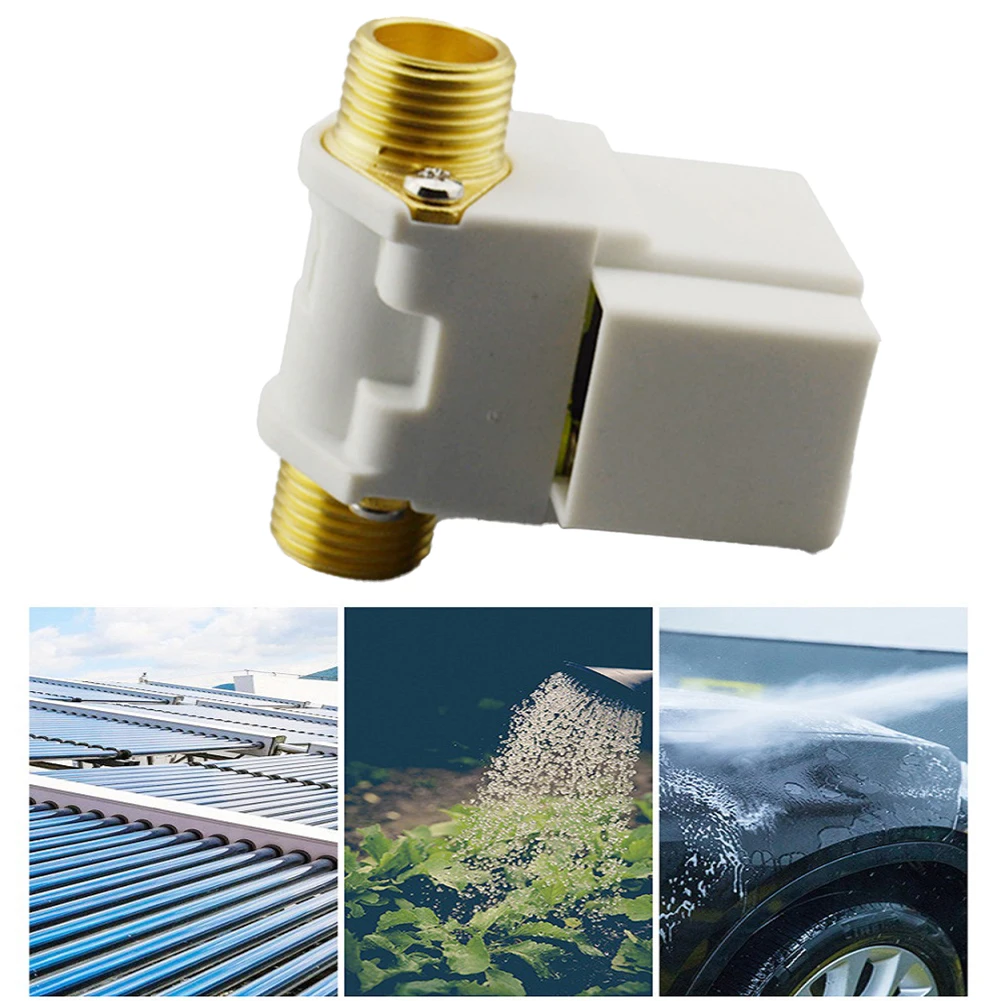 

1pcs DC12V Solar Water Heater Water Inlet Screw Connection Solenoid Valve Electric Solenoid Valve G1/2 NC 0.02~0.8Mpa Pressure