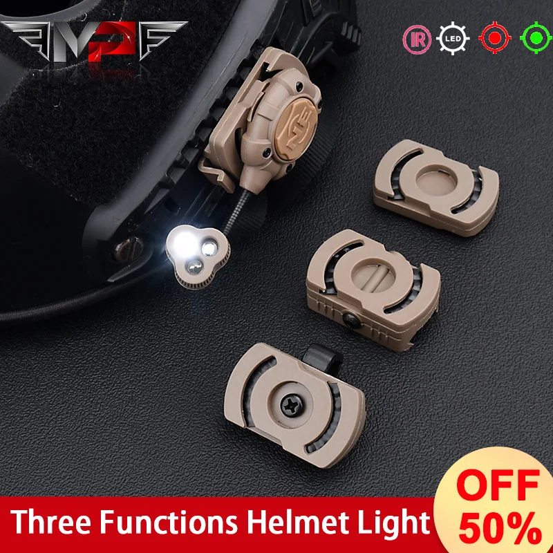 

Tactical Military Helmet Light Three Modes Green red infrared LED white helmet flashlight Tec Mpls3 Outdoor hunting signal light