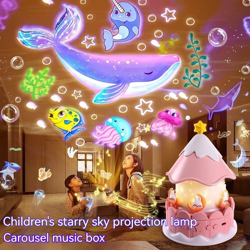 cross-border-creative-star-light-ambiance-light-gift-music-music-box-carousel-projection-light-toy-holiday-gift-gift-for-girls