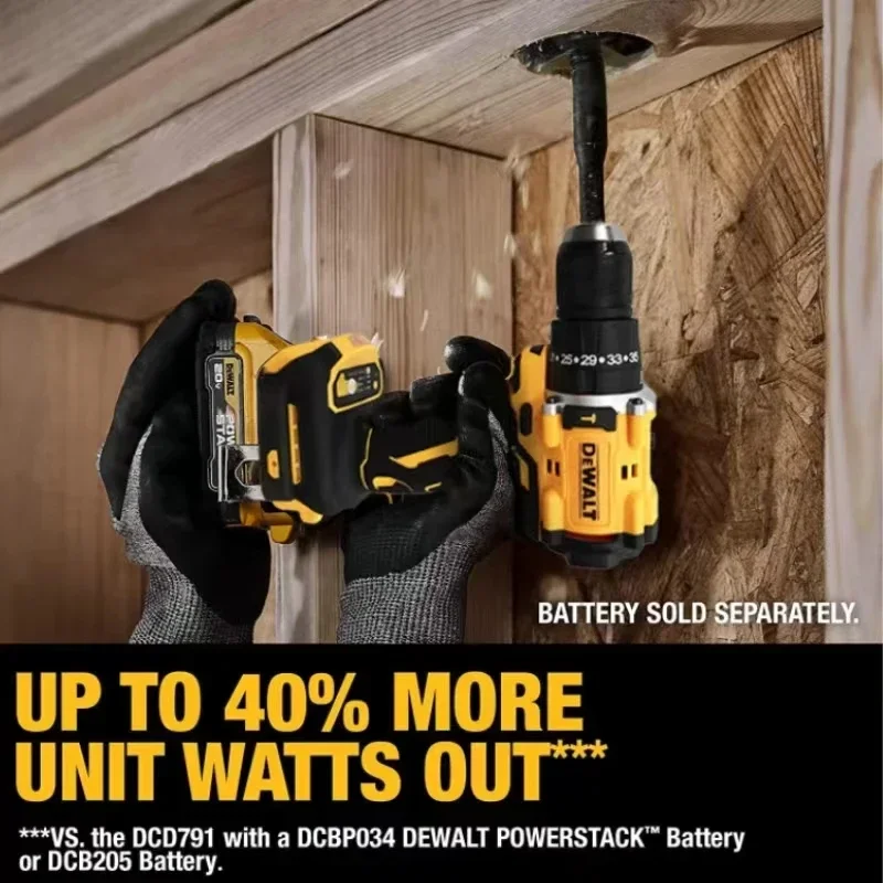 DeWalt 20V Brushless Rechargeable Lithium Battery Impact Drill Multi-Function Drill Electric Hand Drill Dcd805 5