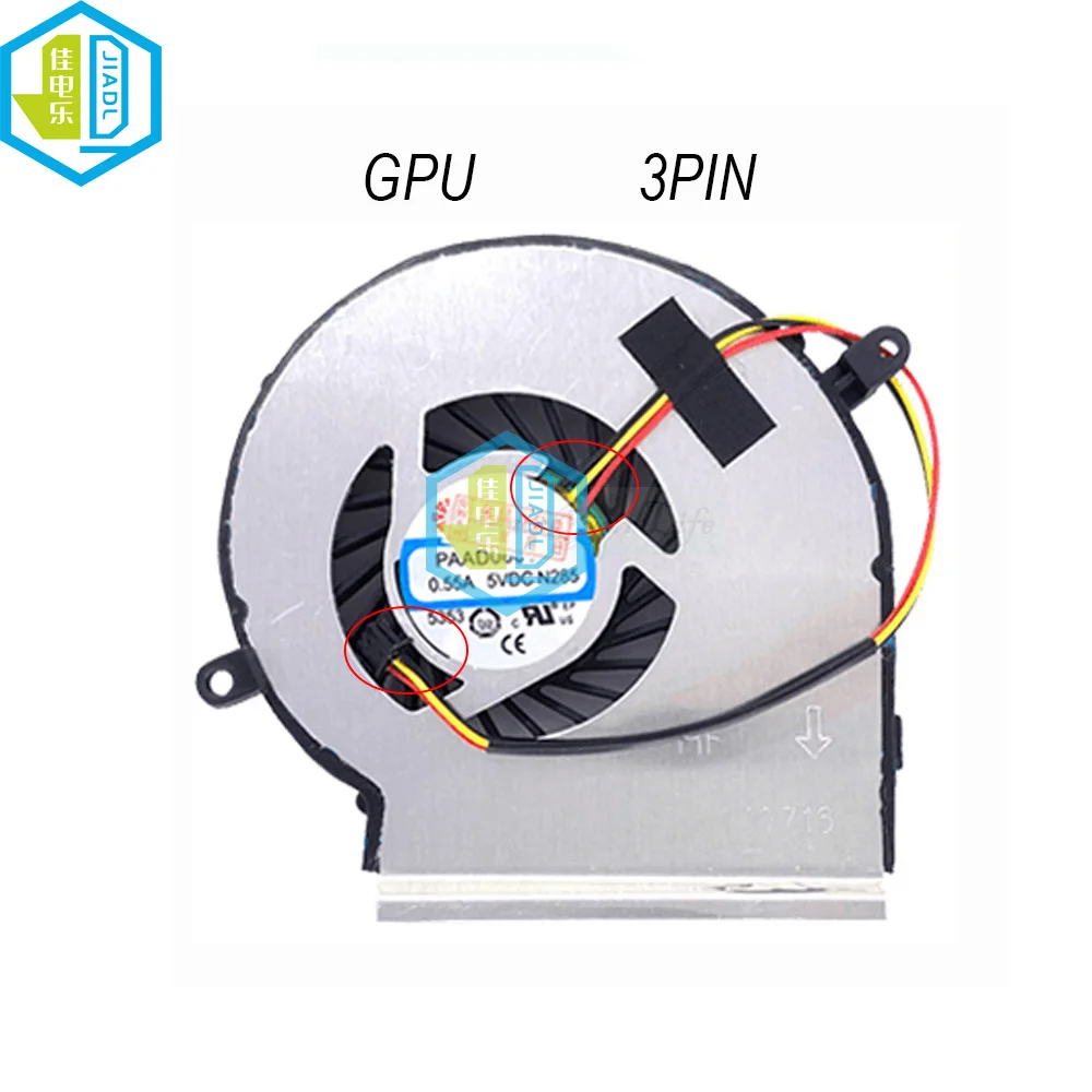 Laptop CPU GPU Cooling Fan Cooler for MSI GE62 GL62 GE72 GL72 GP62 GP72 PE60 PE70 GE62VR GE72VR GP62MVR 3 4 Pin PAAD06015SL