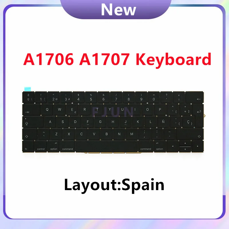

Совершенно новая испанская клавиатура A1706 A1707 для Macbook Pro 13 "SP, замена испанской клавиатуры 2016 2017