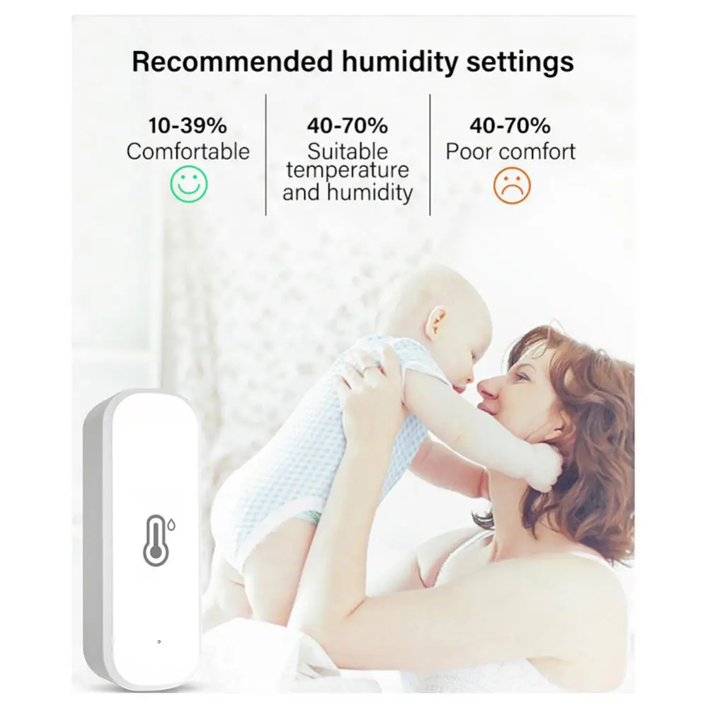 Ewelink Zigbee 스마트 온도 습도 센서 앱 모니터, 실내 습도계 컨트롤러 모니터링, 알렉사 구글 홈으로 작동
