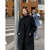 MEXZT Long Wool Blends Coats Women Streetwear Black Blazer Korean Quilted Woolen Jackets Winter Elegant Overcoat Thick Outerwear 3