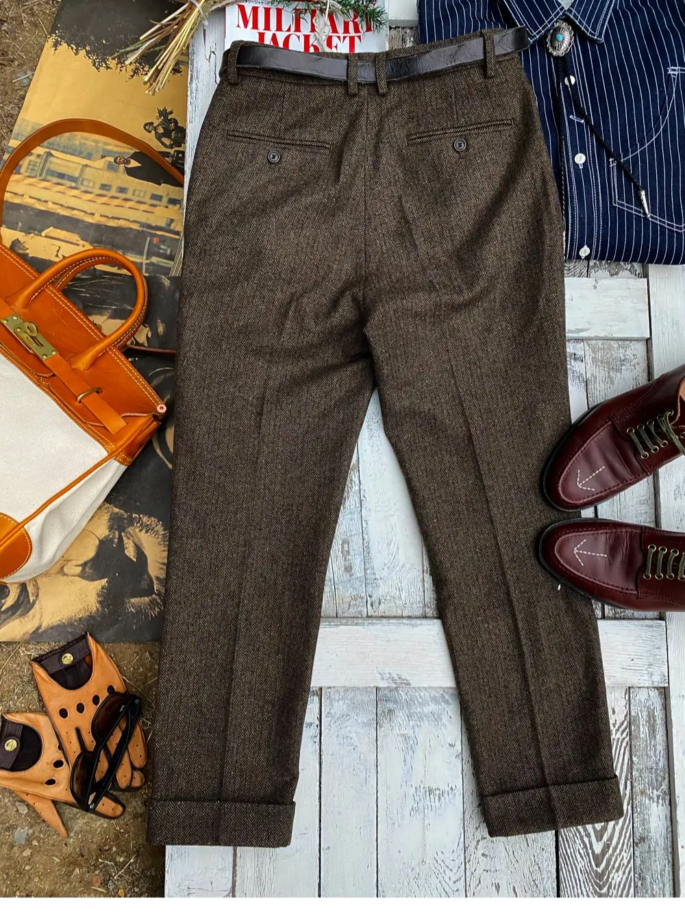 LIDNM ALPACA SILK TWEED TROUSERS LIDNM / Llife ONLINE STORE