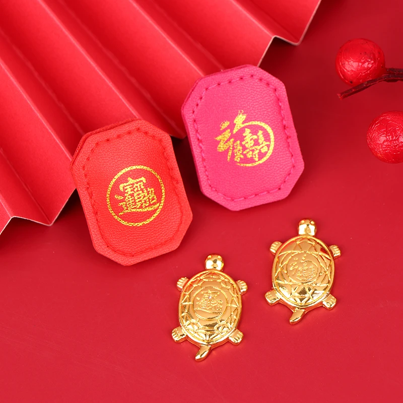 Feng Shui Money Turtle Temple Mini Golden Tortoise Guarding Praying ...