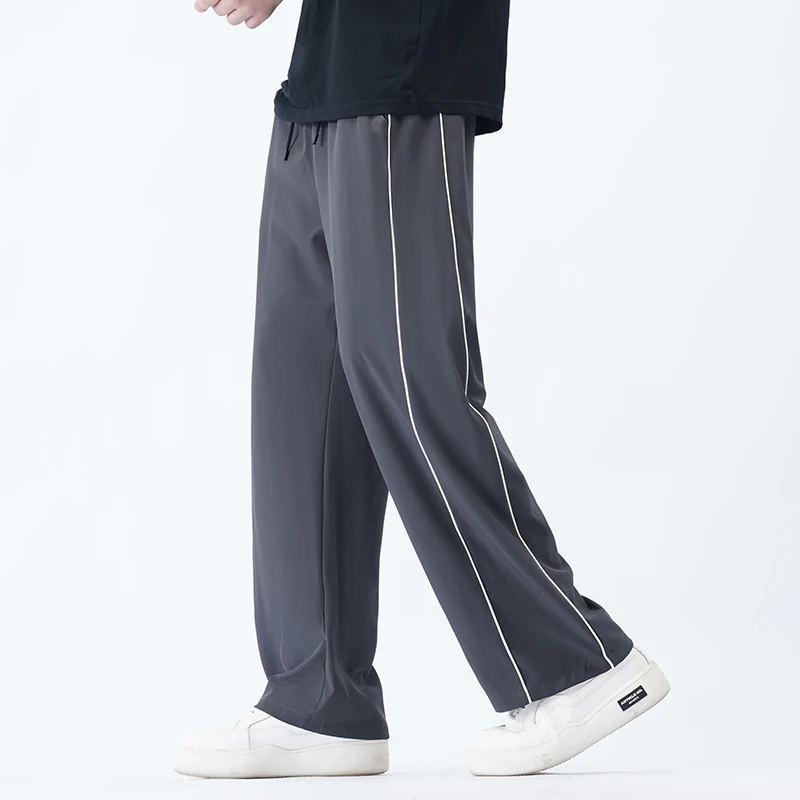Summer Men Sweatpants Joggers Straight Pants Neutral Breathable Loose Outdoor Quick Drying Fabric Fitness pants Casual Trouser 2