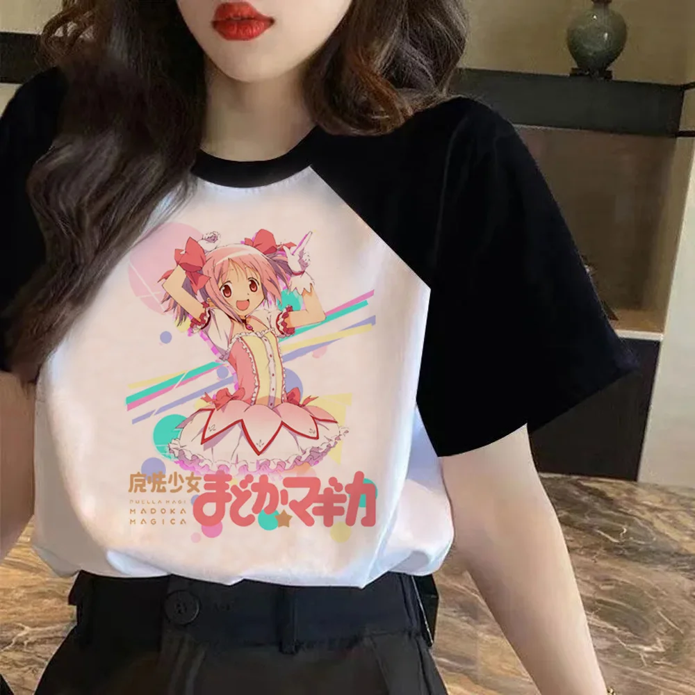 

Женская футболка madoka Y2K, аниме футболка, уличная одежда для девушек