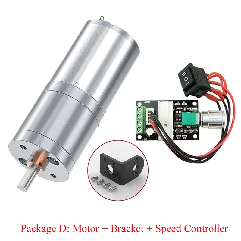 Worm Gear Motor JGA25-370 DC 12V 24V 12RPM-1360RPM Reduction Large Torque High Power Reversed