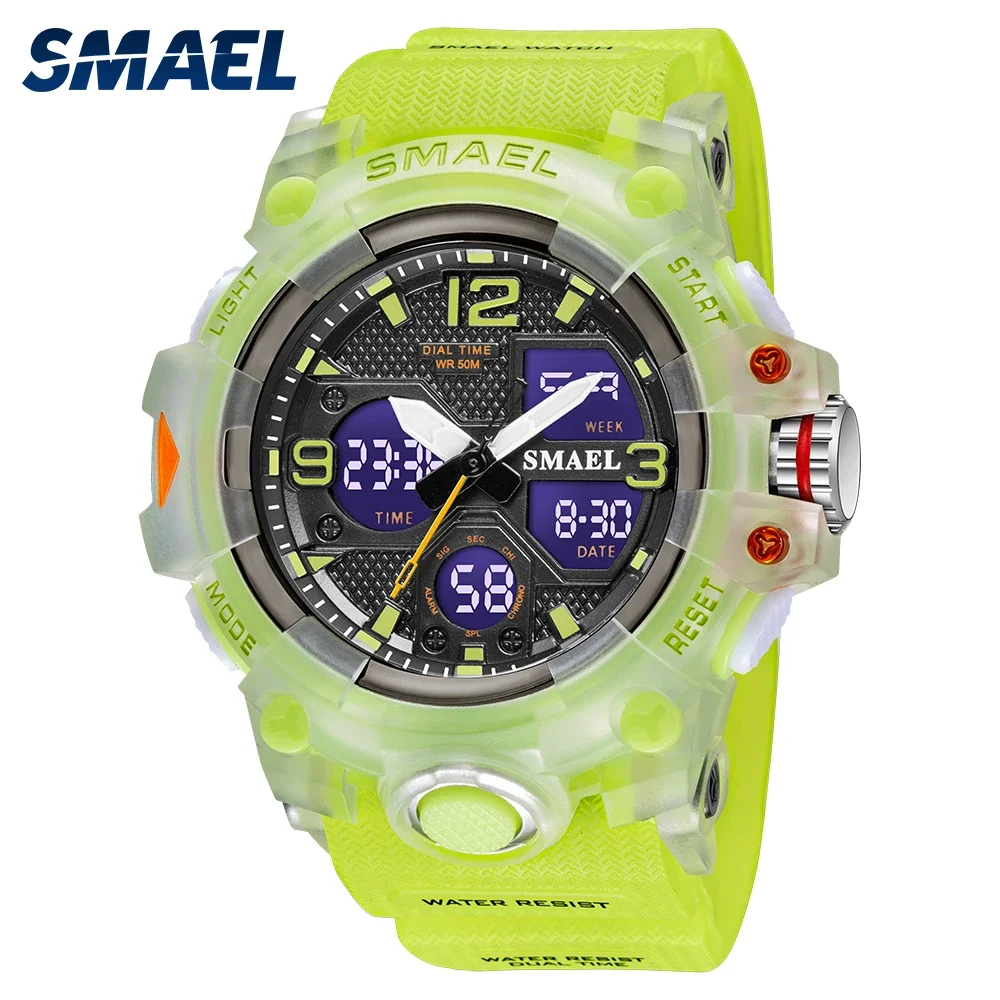 SMAEL  Alarm Clock Time Reporting Swimming Waterproof Electronic Watch 8008 Electronic Watch Outdoor Sports 6