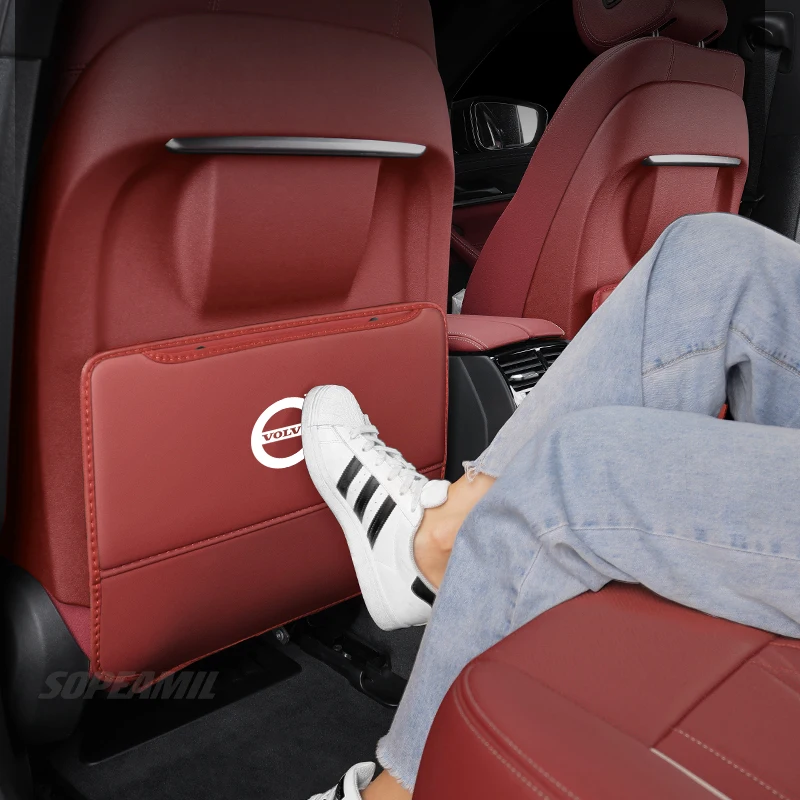 Volvo XC40 XC60 XC70 XC90 C30 S40 S60 S80 S90 V40 V60 V70 V90 Car Seat Back Storage Bag Rear Backrest Protection Anti-kick Pad