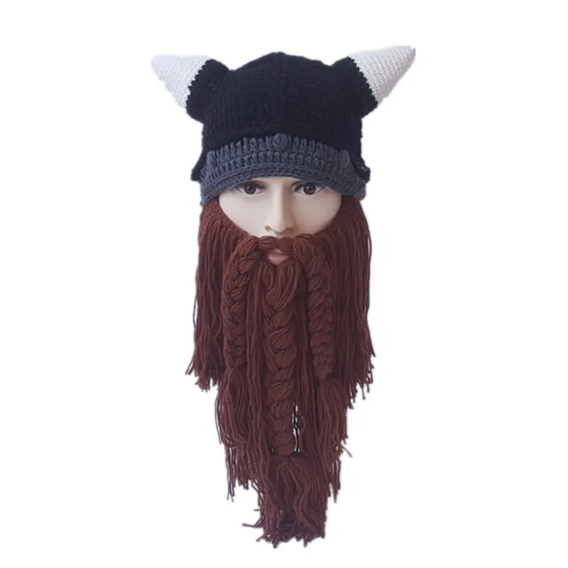 Autumn and Winter Horn Hats with Big Beard - Image 3