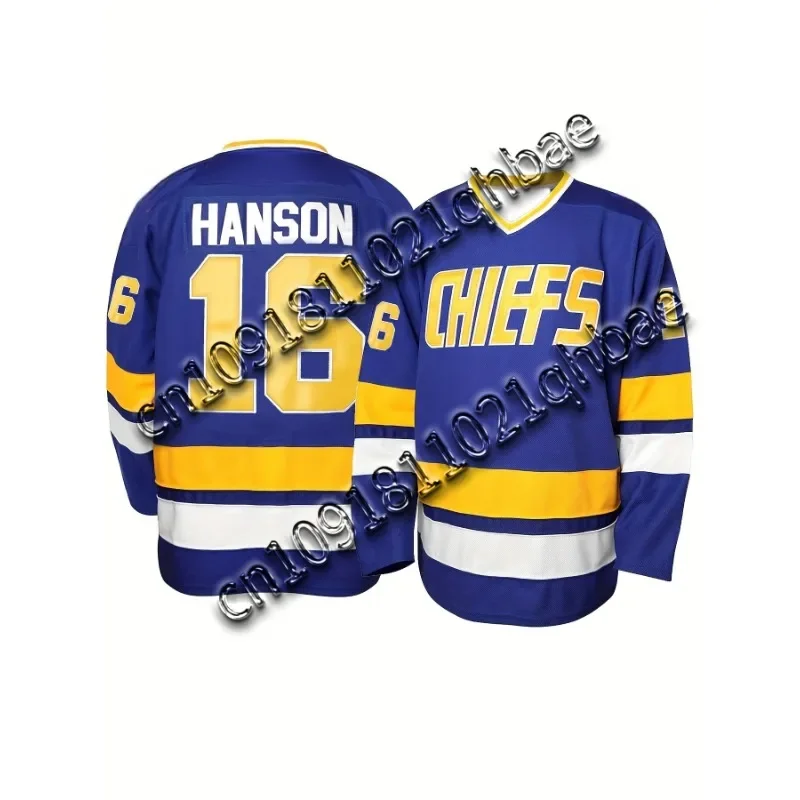 Boston Bruins Jersey The Killers Playera BOROLIN Hanson Brothers 16 Jack 17 Steve 18 Jeff Slap Shot Movie Maillot De Hockey Sur Glace 16 Blanc Playera Chiefs Charlestown Chiefs