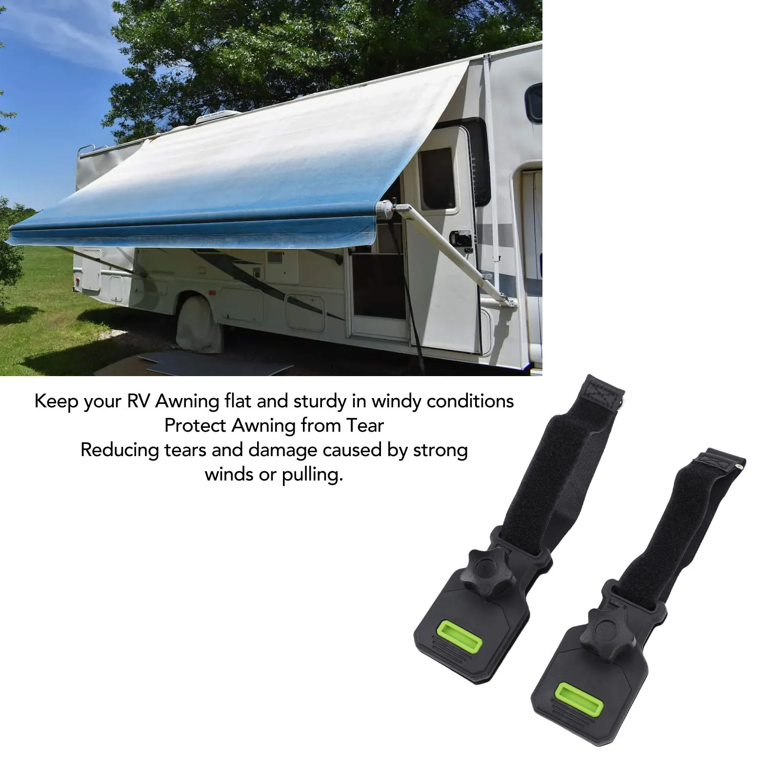 RV Awning Clamps Securely Fix Prevent Tear Damage Outdoor Tarp Fasteners Clips for RV Trailers RV Awning Fastener Clamp