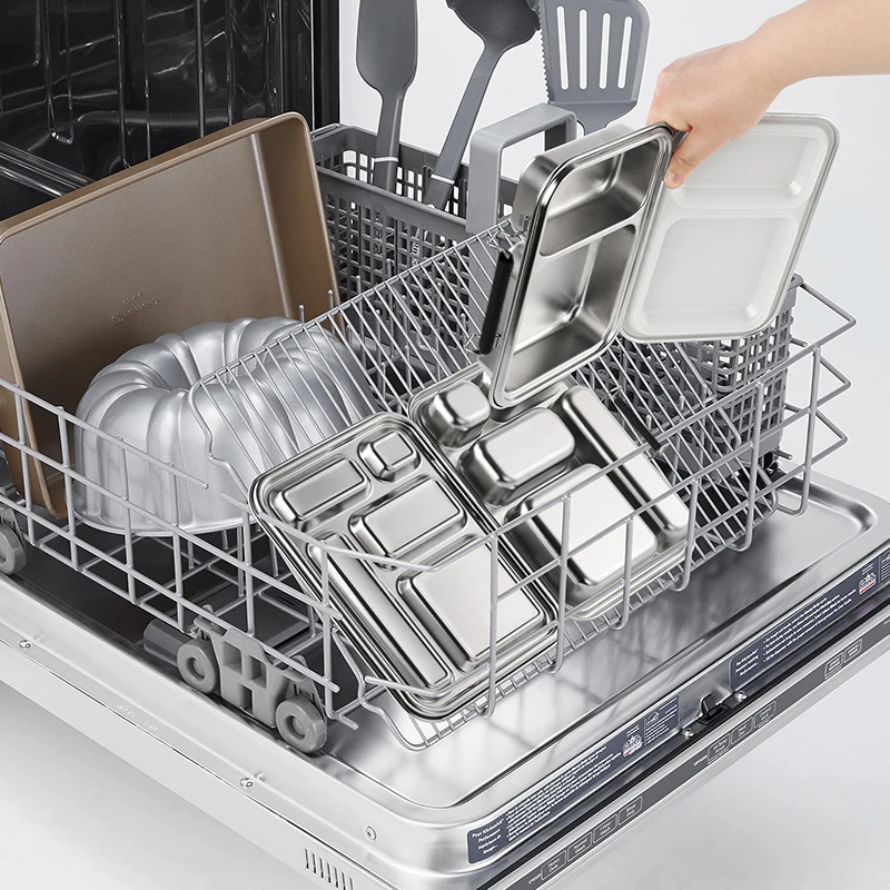 Description Picture 6 of itemStainless Steel Lunch Box for Adults Bento Box 5 Compartments with free Sealing, Metal Lunchbox for Travel, Work, Eco-Friendly