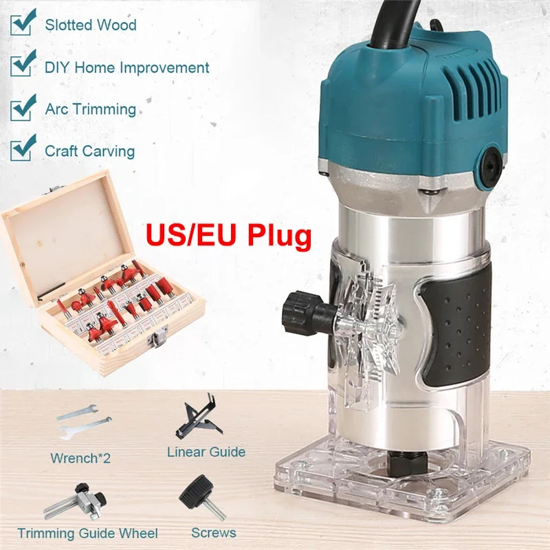 800W-30000RPM-Manual-Wood-Router-Woodworking-Electric-Trimmer-1-4-Inch ...