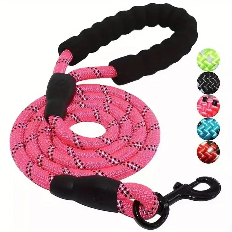 Reflective Dog Leash With Comfortable Padded Handle - Double Heavy Duty Traction Rope For Strong Dogs - Enhance Safety And Contr 6