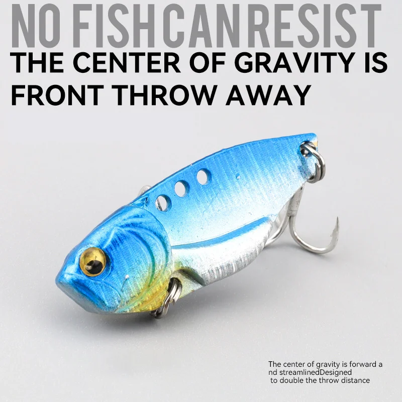 1PCS VIB Fishing Lure 22g 34g Metal Jig Sinking Big Blade Long Cast Spinner Spoon Crankbait VIBRATION Tackle Pesca Hard Bait