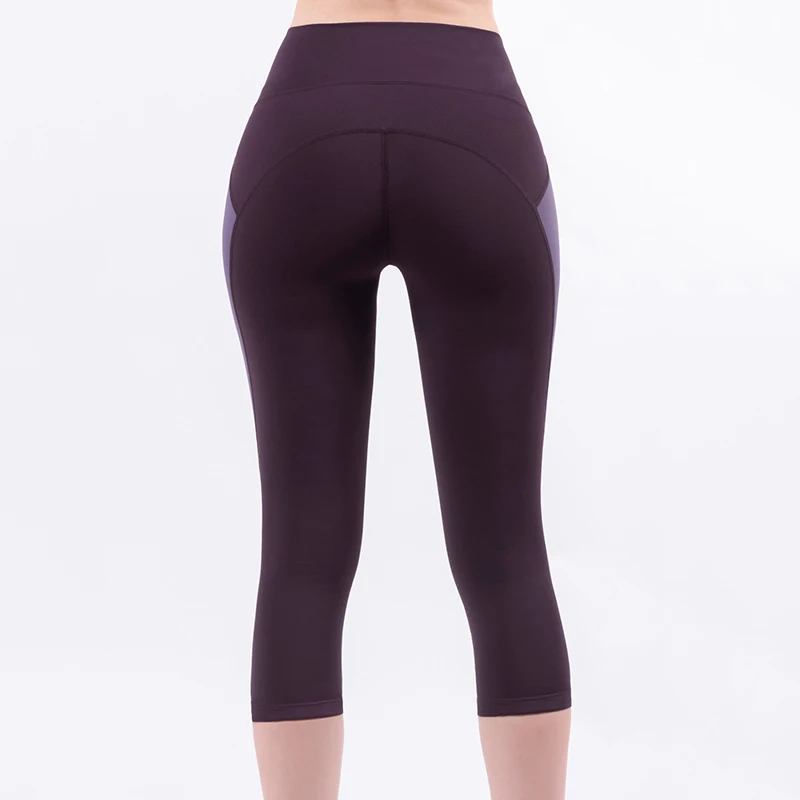 Quick Dry Elastic Push Up Capris Tights Women Sport Fitness Yoga Running Pants 3/4 Workout Gym Leggings Trousers Print