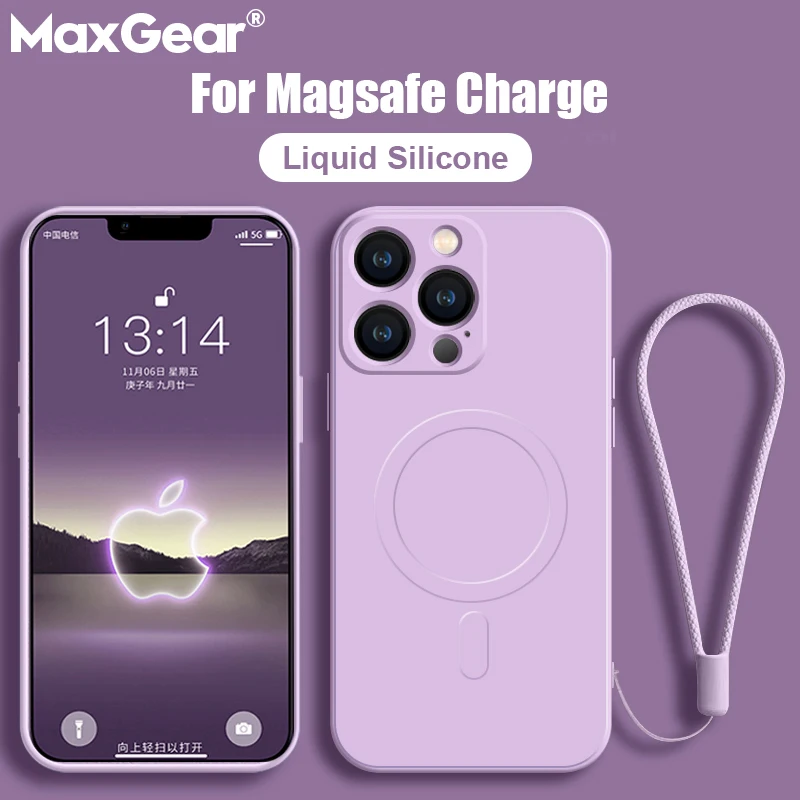 Liquid Silicon Stand Ring Holder For Magsafe Wireless Charge