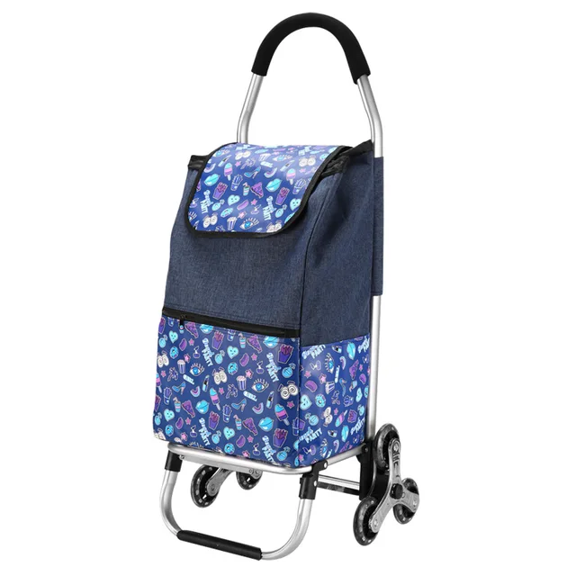 Hordozható Otthoni Bevásárló Kosár Kis Pótkocsi Hatkerekű Lépcsőn Összecsukható Kocsi Carrito Pluable Con Ruedas Kert