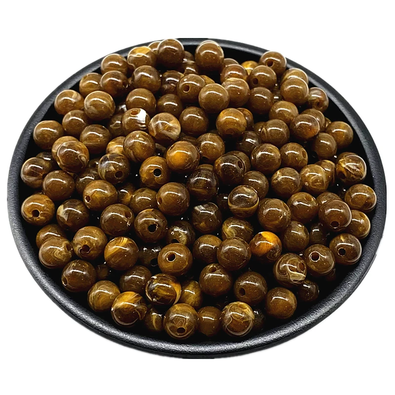 Colorful Acrylic Round Beads for Jewelry Making and DIY Accessories