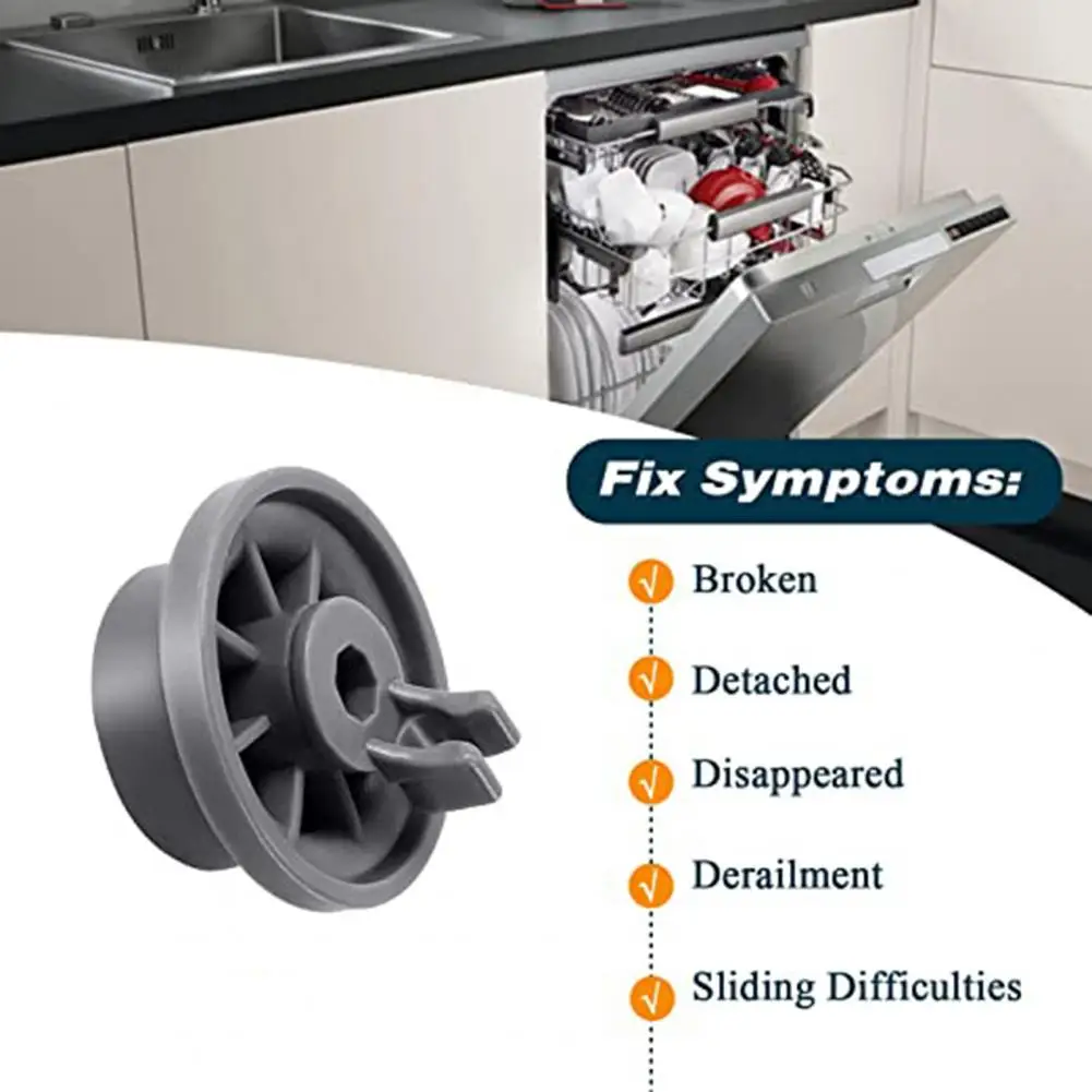 4pcs Dishwasher Lower Rack Basket Dishrack Wheel for Profilo/Bosch/Siemens/NEFF set Lower Basket Dishwasher Spare Parts