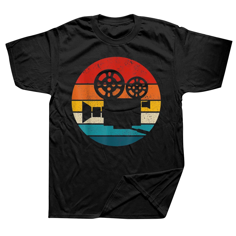 

Camera Vintage Movie Director Film Making Filmmaker T Shirts Graphic Cotton Streetwear Short Sleeve Birthday Summer T-shirt