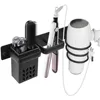 Wall-mounted Hair Dryer Holder Bathroom Storage Rack Multi-functional Space-saving Storage Box for Hair Care Tools 1