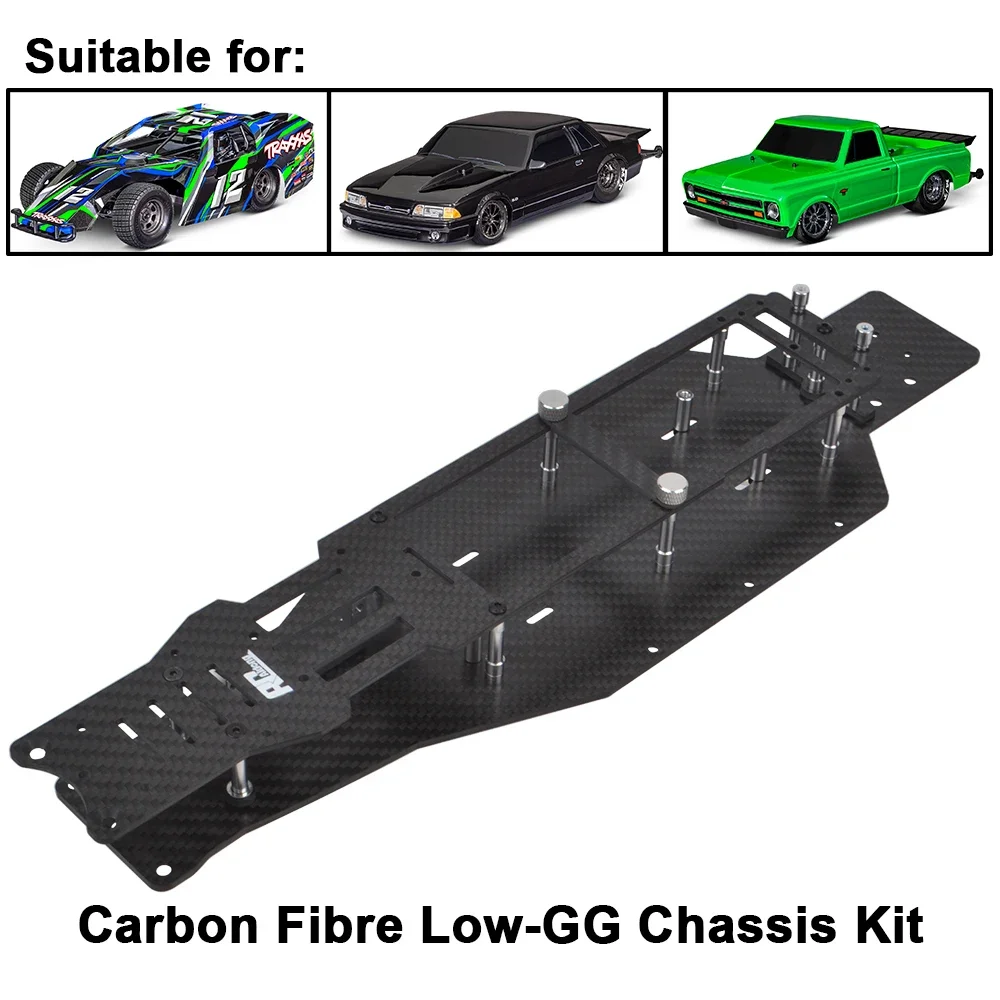 Carbon Fiber Chassis Low CG Conversion for Traxxas Drag Slash C10