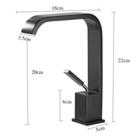 TOLM สีขาวเย็นและร้อนน้ําตกทองเหลืองสีดํา Chrome สีขาวอ่างล้างหน้าก๊อกน้ําก๊อกน้ําดาดฟ้าติดตั้งเดี่ยวน้ําตก TAP 6