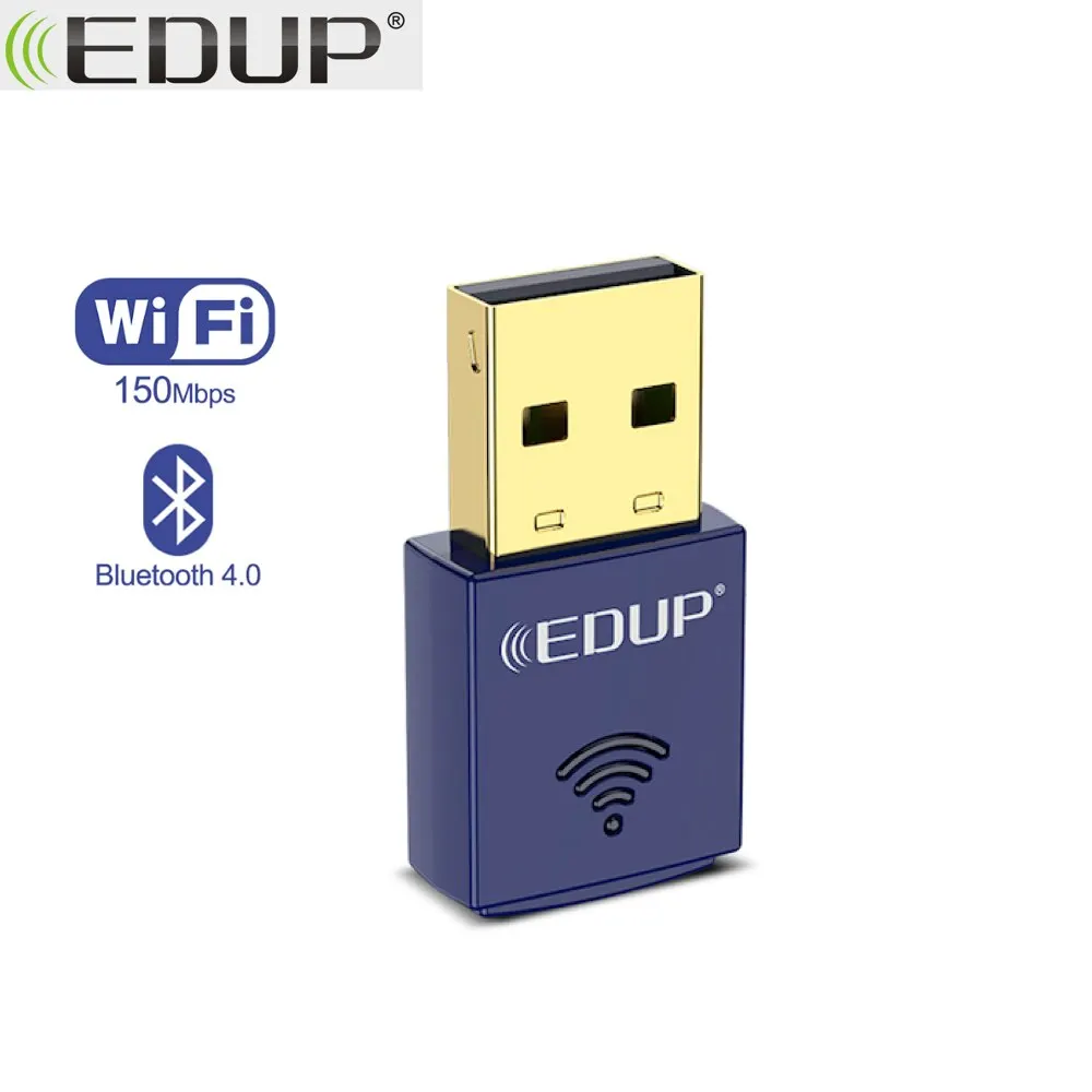 EDUP 8568 Mini WiFi Adapter 150Mbps Wireless Network Card Bluetooth4.0 USB2.0 WiFi Ethernet Stable Signal Adapter for PC Laptop