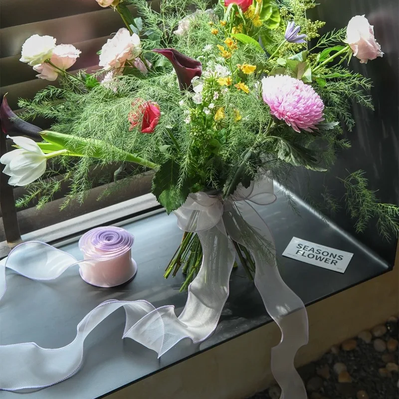 Nastri in Organza da 60mm per Fiocchi Fai-da-Te, Accessori per Capelli, Confezioni Regalo, Nastro per Artigianato, 10 Iarde - immagine 4