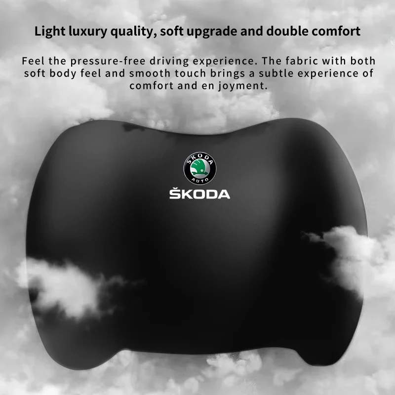 Car Headrest Neck Pillow Car Protection Lumbar Pillow Cushion For Skoda Octavia Rapid Kodiaq Superb Derivative Karoq Fabia Kamiq